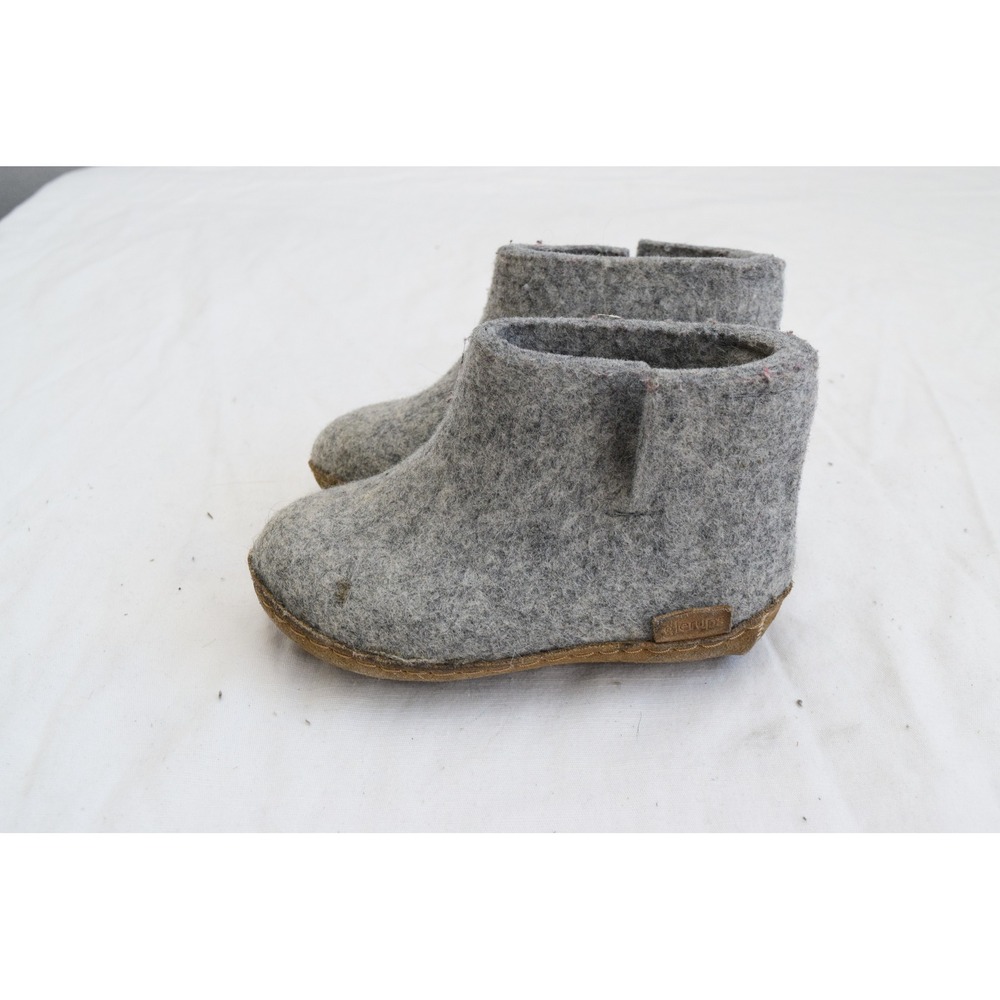 Glerups Kids Felt Boots 24 8 Grey Ankle Warm Winter Slippers Casual Footwear